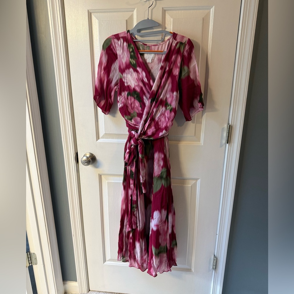Seraphine Pink and Green Floral nursing Dress